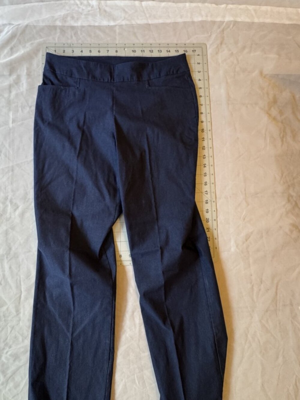 Time and Tru Pull-On Stretch Pants Dark Blue Size M 8-10